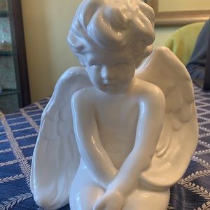 Ceramic white angel shelf sitter